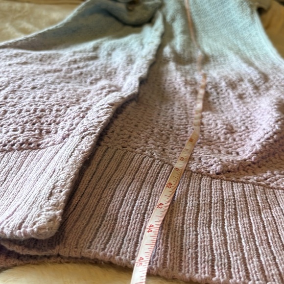 Free People Ombre Blue to Purple Open Stitch Alicia Crochet Cardigan XS NWT - Picture 11 of 12